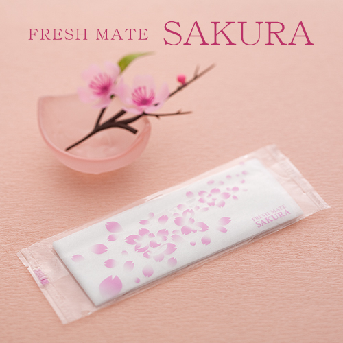 【サンプル】紙おしぼり フレッシュメイト 桜