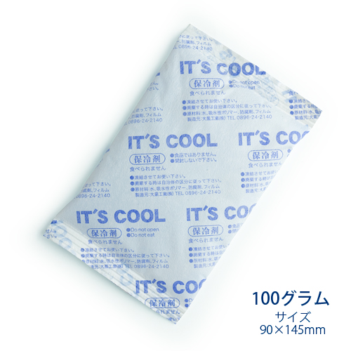 保冷剤 100グラム It's Cool(イッツクール) I-100F 不織布 1ケース(160入)